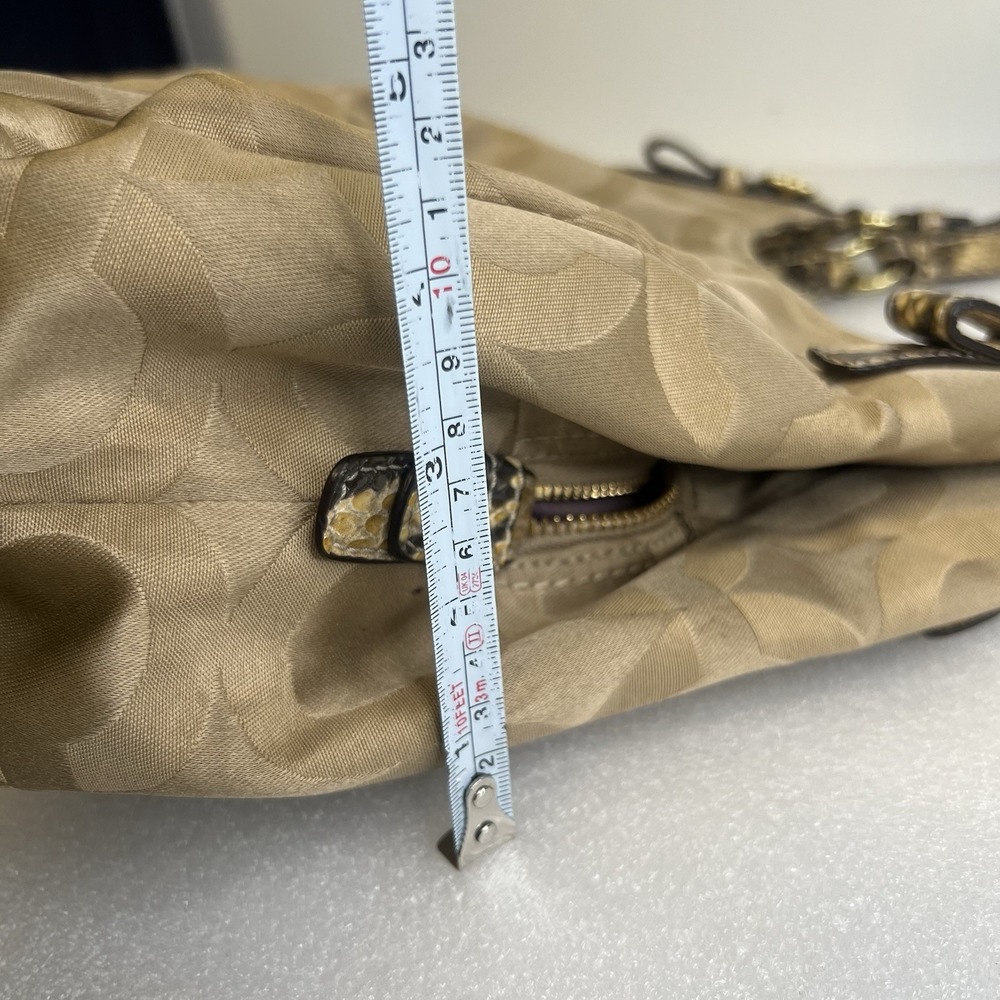 Coach Madison Op Art Signature Sateen Maggie snake Strap F17689 Shoulder Bag - Picture 15 of 15